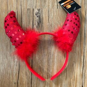 Red Devil Horns Headband
